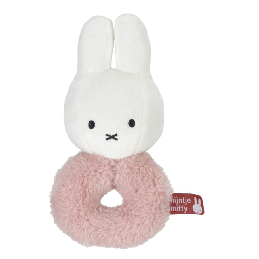 Nursery & Home Little Dutch Soft Toys | Little Dutch X Miffy Rattle Fluffy Pink