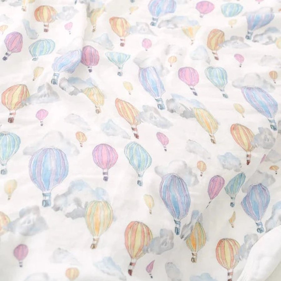 Nursery & Home Millie & Ralph Blankets | Gilded Bird Bamboo Baby Muslin Blanket - Balloon Festival