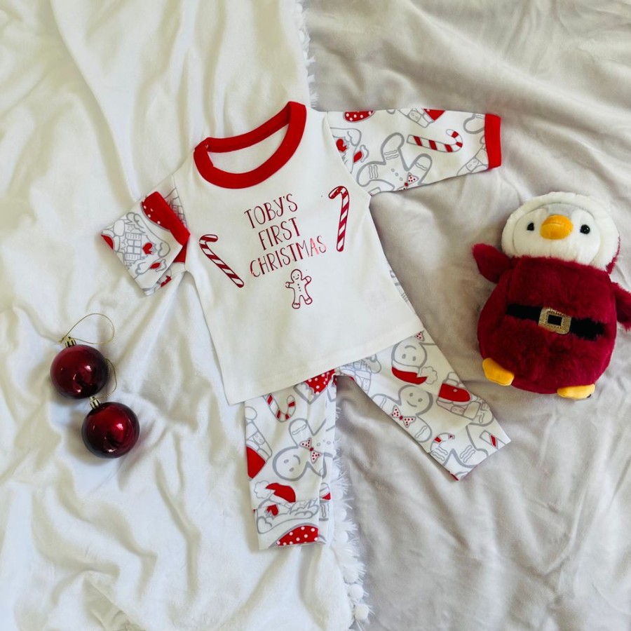 Personalised Millie & Ralph | Personalised Gingerbread Man 'First Christmas' Pj'S Lounge Set