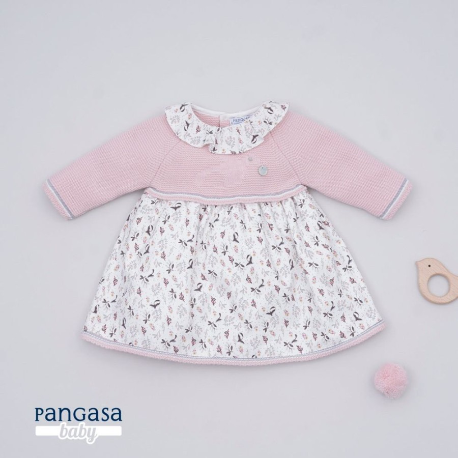 Clothing Pangasa Outfits | Pangasa Pale Pink Bird Print Dress